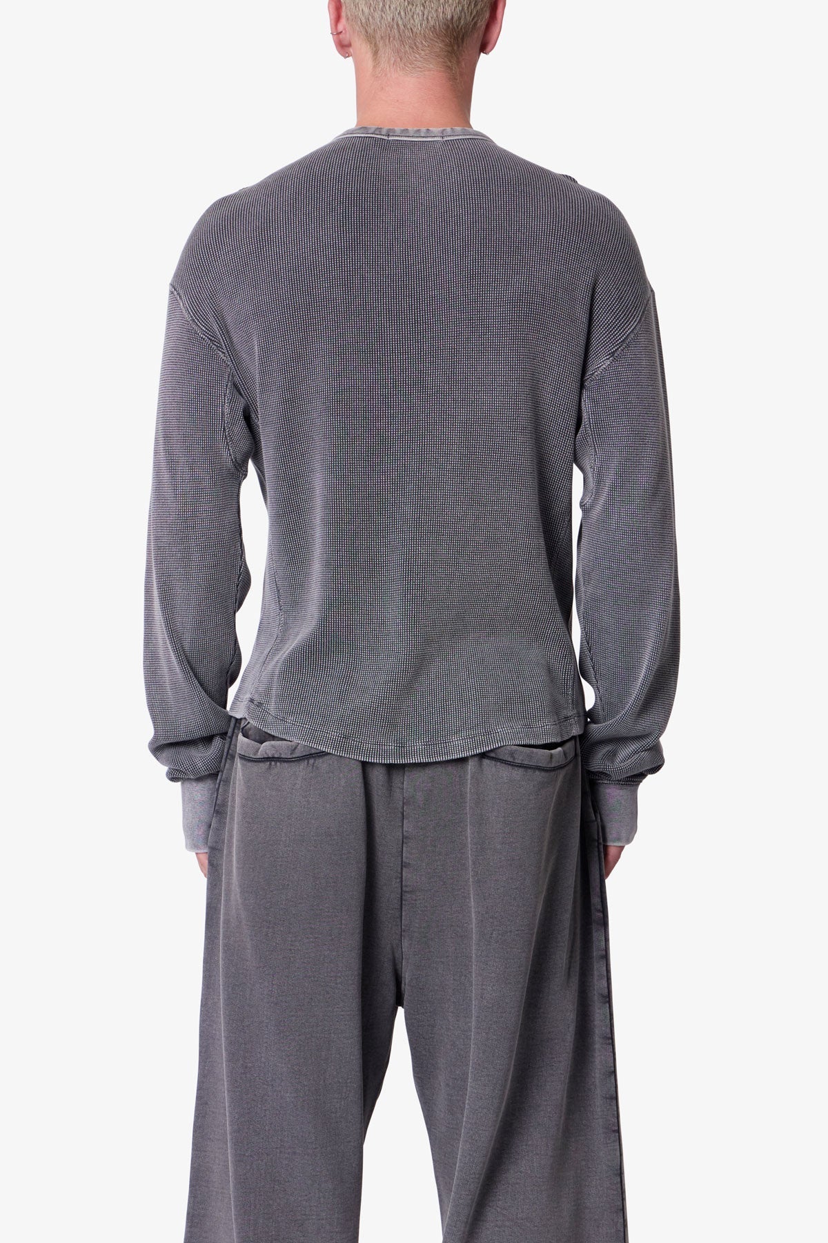 Washed Thermal L/S Tee - Vintage Black