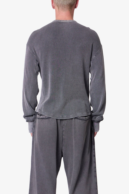 Washed Thermal L/S Tee - Vintage Black