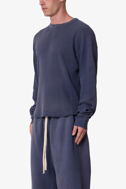 Washed Thermal L/S Tee - Washed Navy