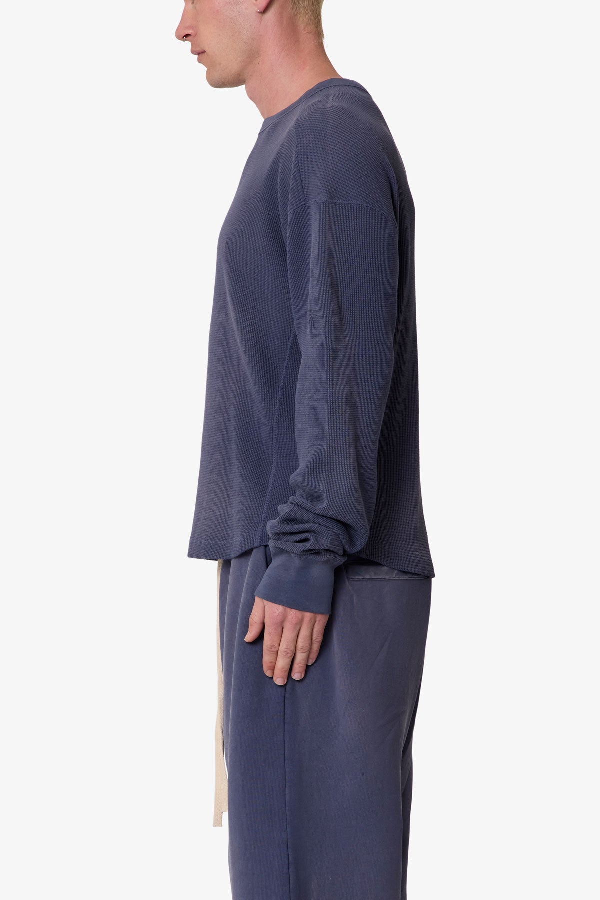 Washed Thermal L/S Tee - Washed Navy