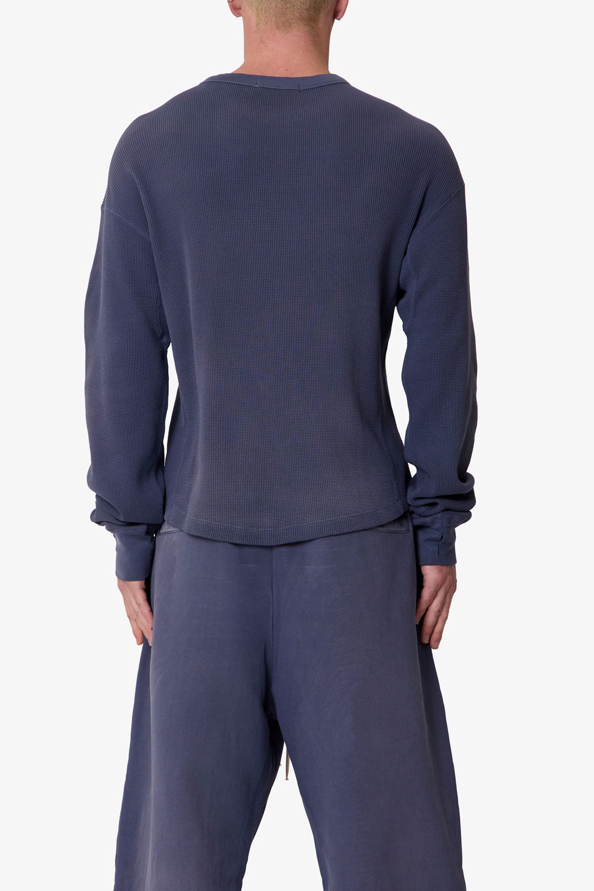 Washed Thermal L/S Tee - Washed Navy