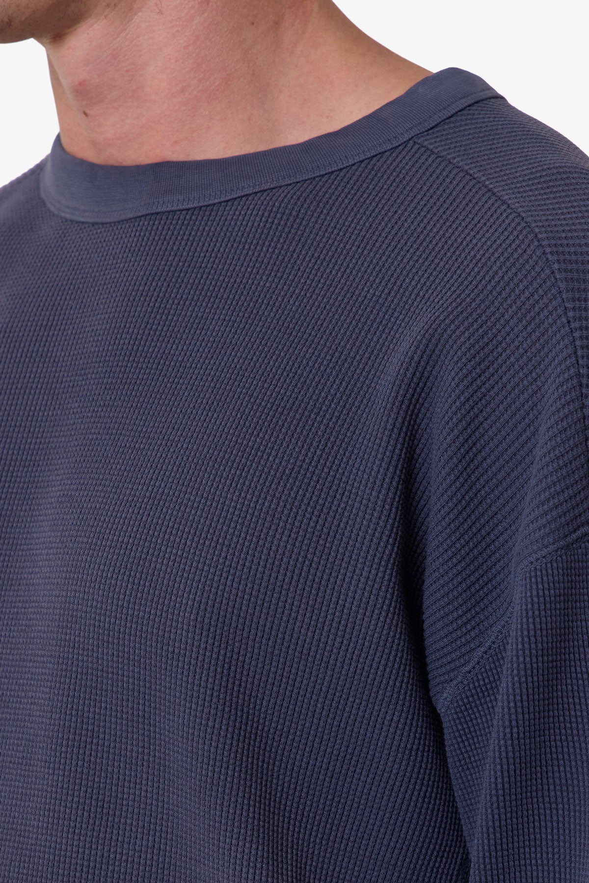 Washed Thermal L/S Tee - Washed Navy