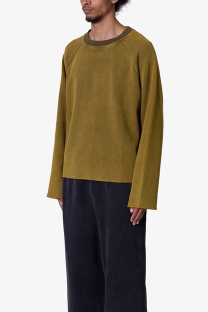 Washed Thermal L/S Tee - Washed Olive