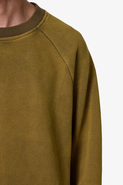 Washed Thermal L/S Tee - Washed Olive