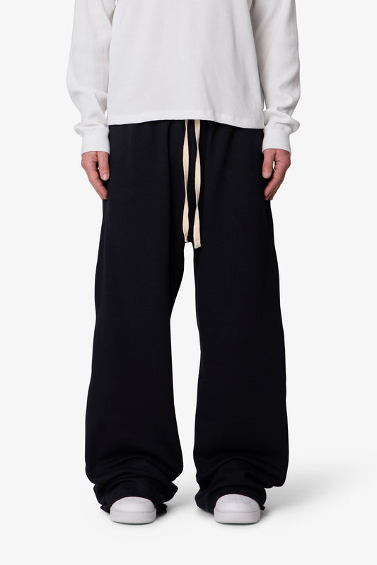 Washed Ultra Baggy Sweatpants - Black