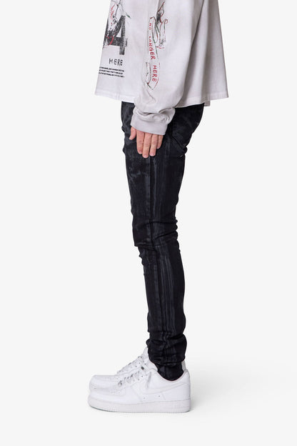 Waxed Skinny Denim - Black