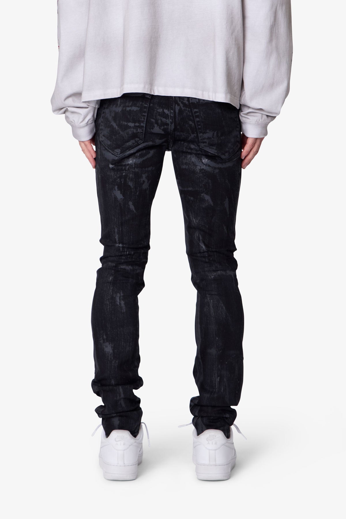 Waxed Skinny Denim - Black