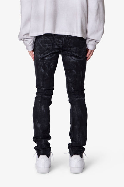 Waxed Skinny Denim - Black