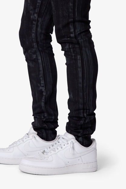 Waxed Skinny Denim - Black