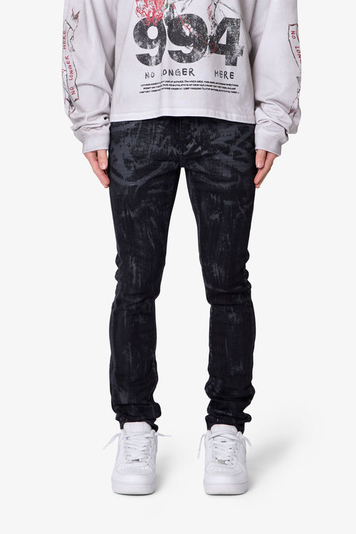 Waxed Skinny Denim - Black