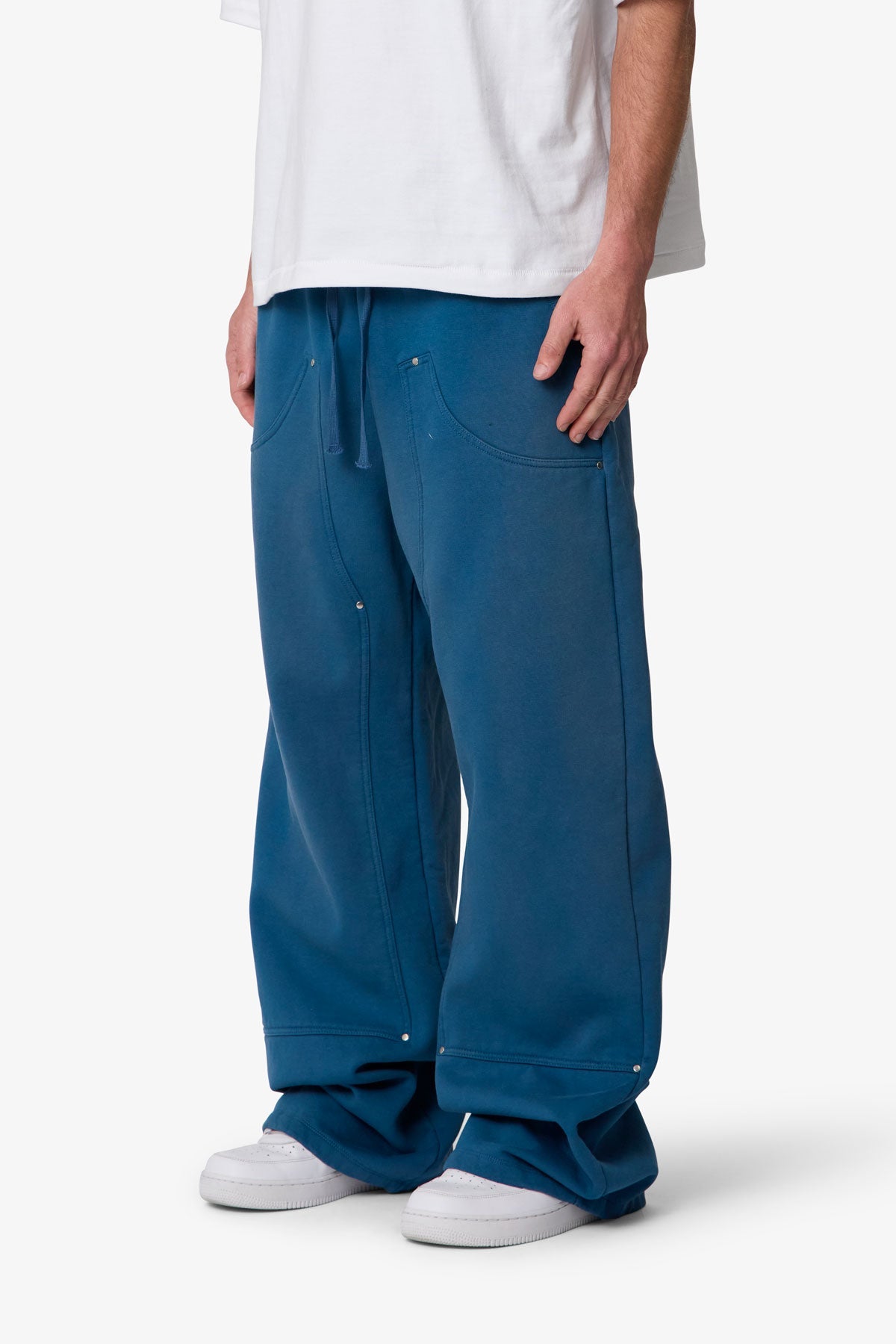West Double Knee Sweatpants - Blue