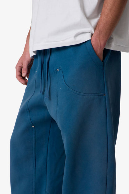 West Double Knee Sweatpants - Blue