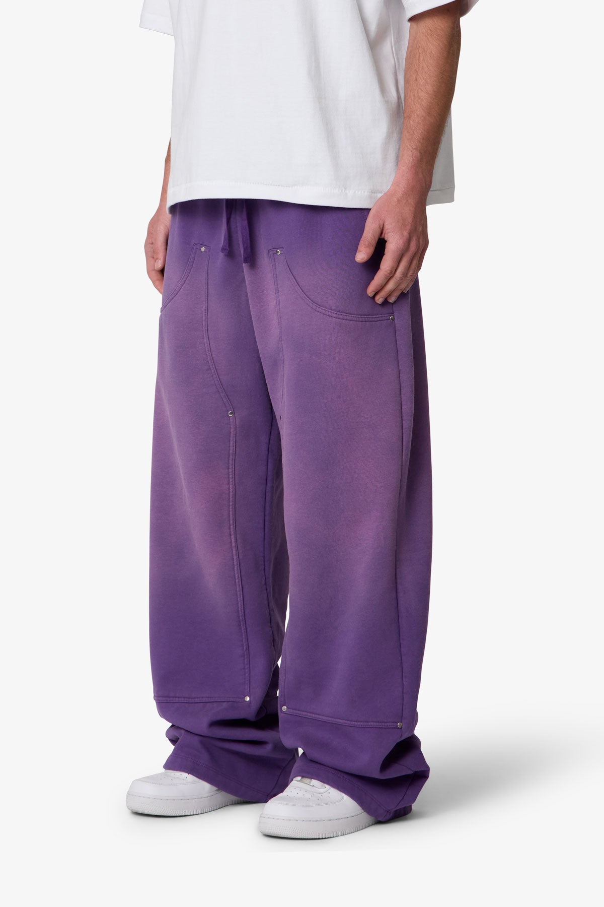 West Double Knee Sweatpants - Purple