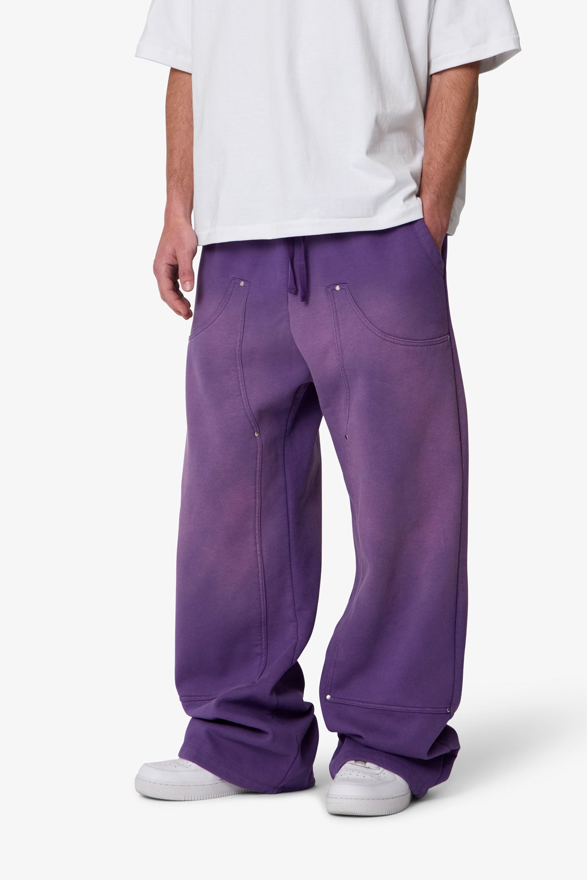 West Double Knee Sweatpants - Purple