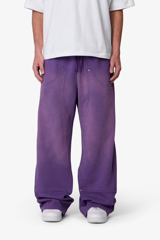 West Double Knee Sweatpants - Purple