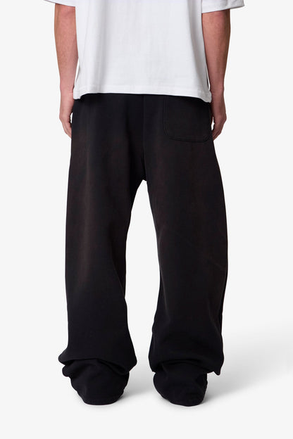 West Double Knee Sweatpants - Washed Black