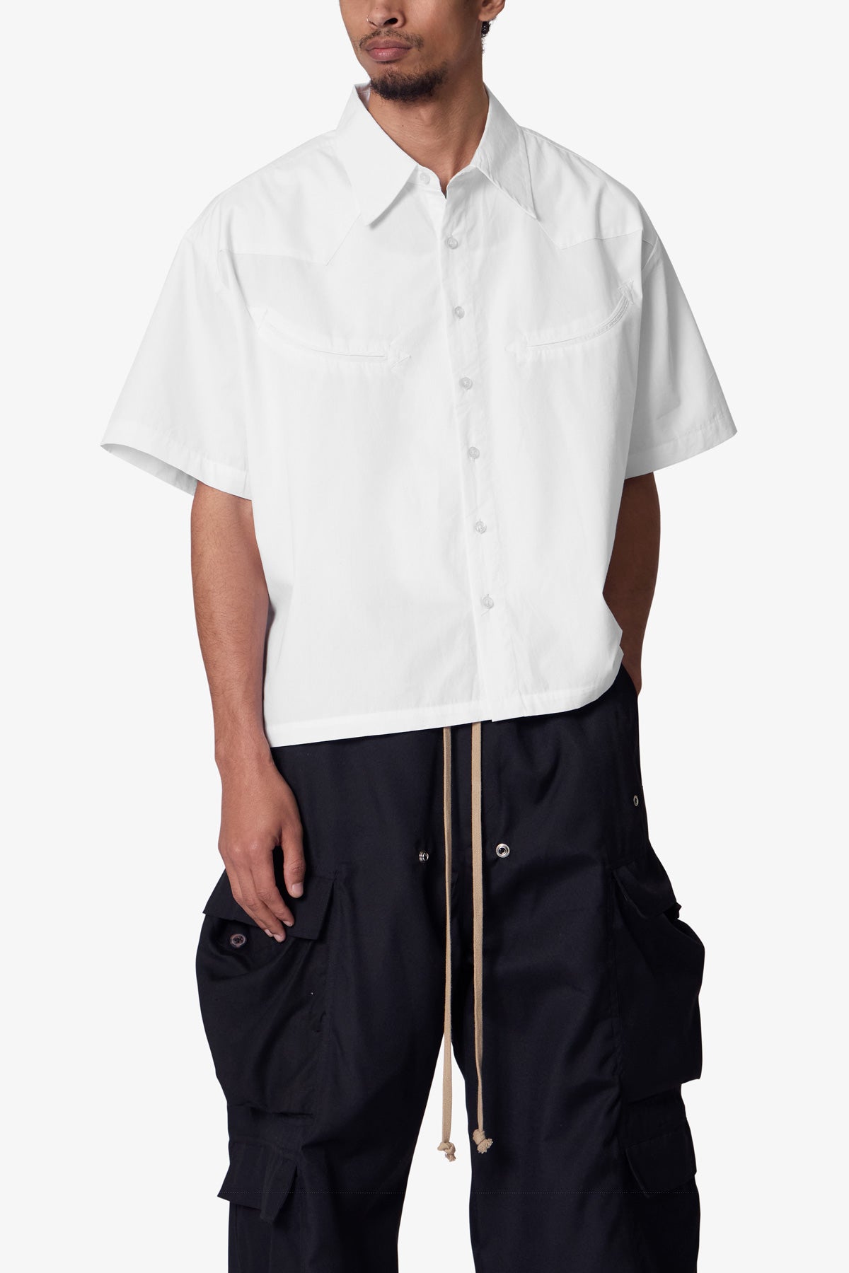 Western Button Up Shirt - White