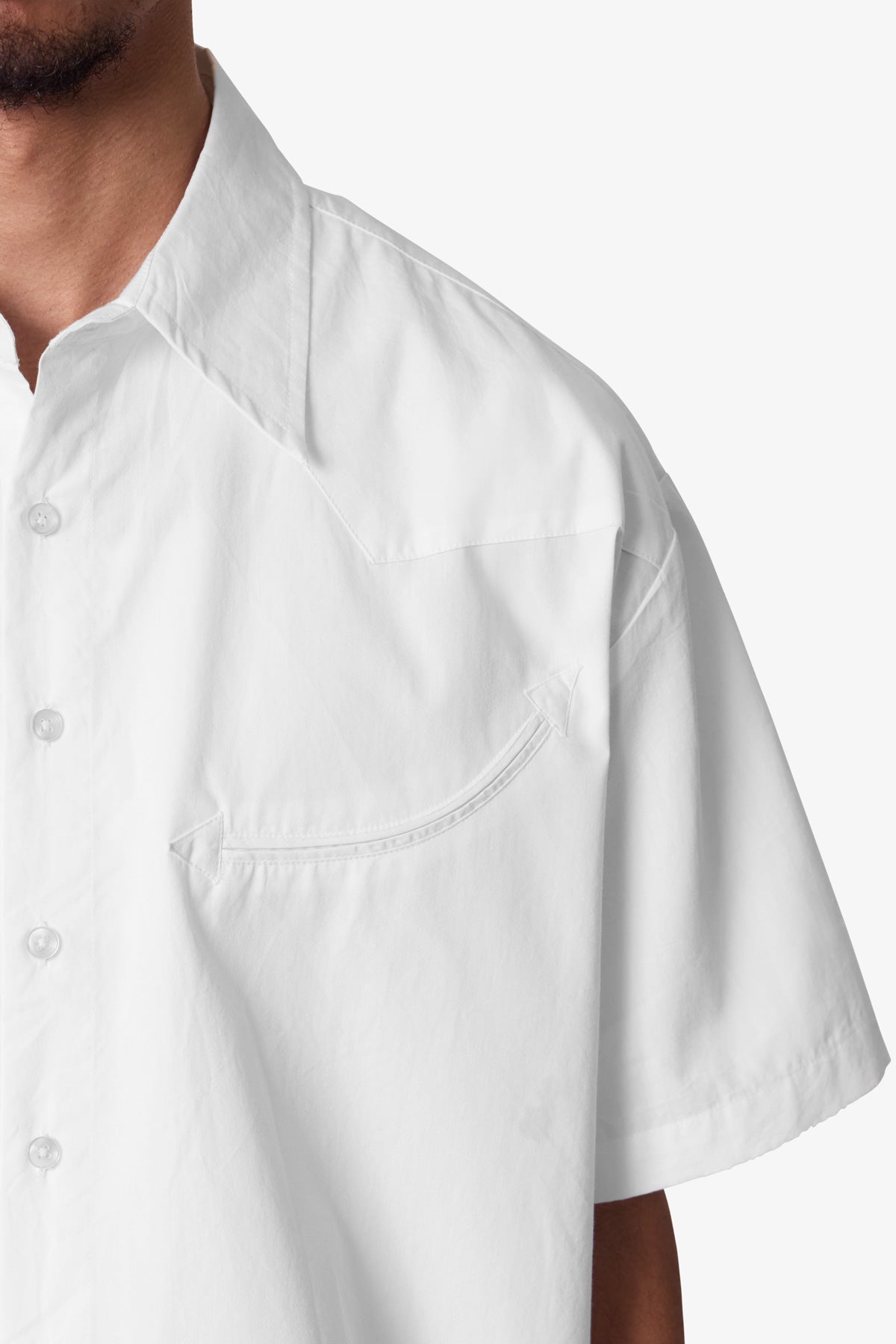 Western Button Up Shirt - White