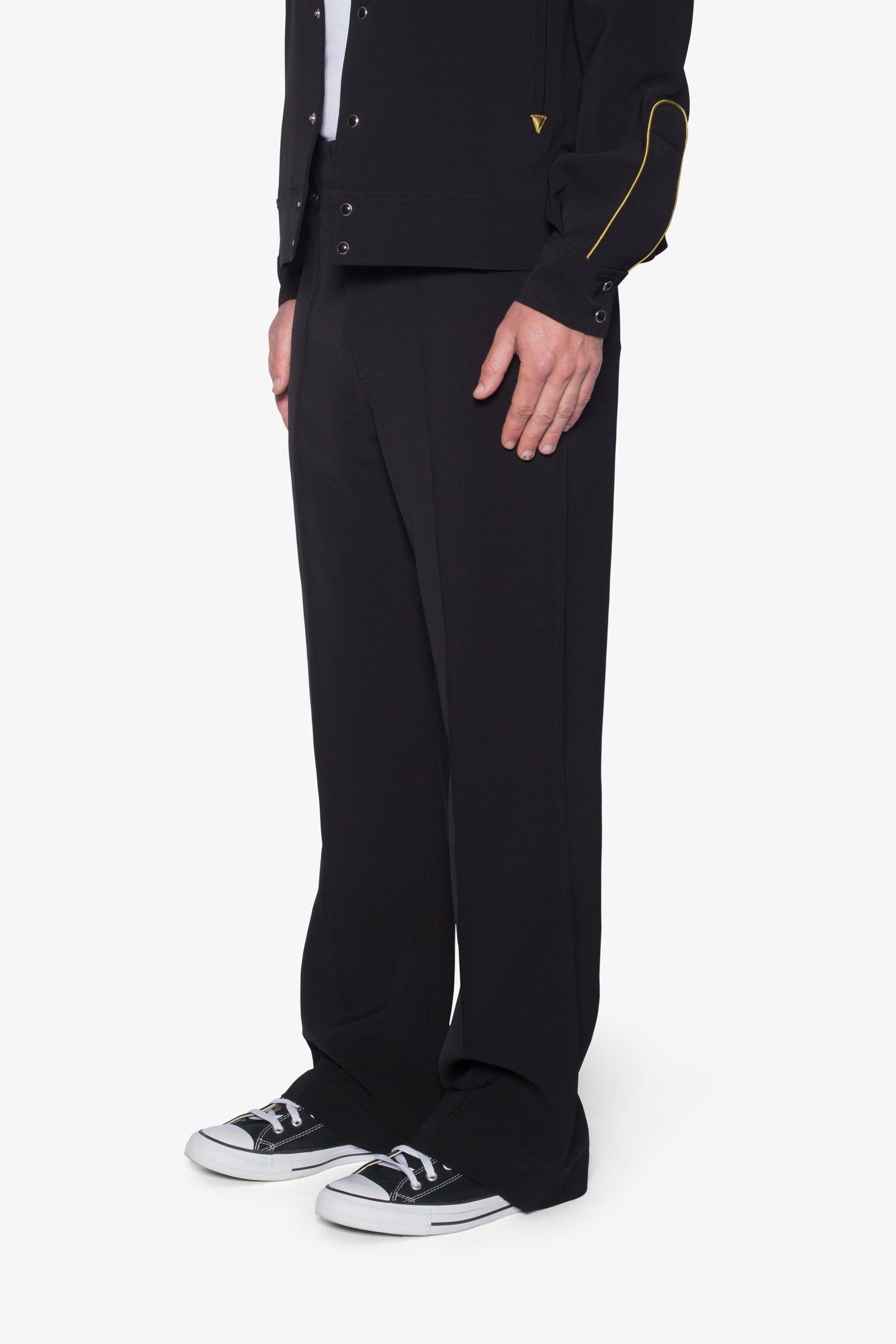 Western Stitch Trouser Pants - Black/Gold