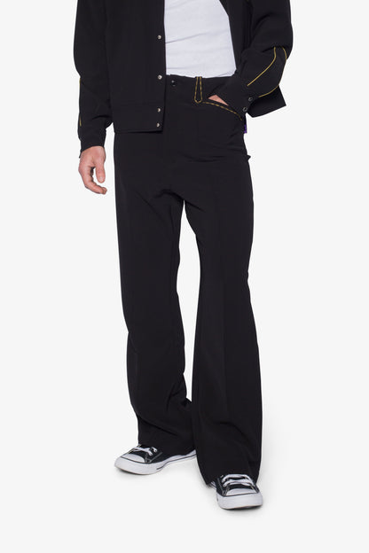 Western Stitch Trouser Pants - Black/Gold