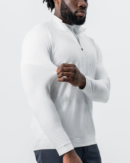 Tech Quarter Zip - White