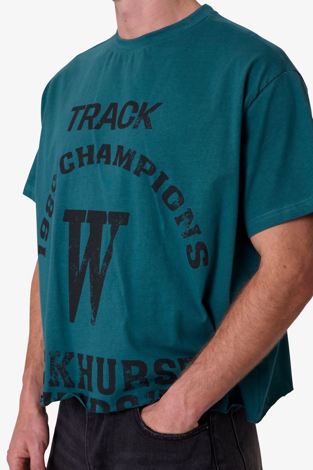 Wickhurst Cut Off Tee - Teal