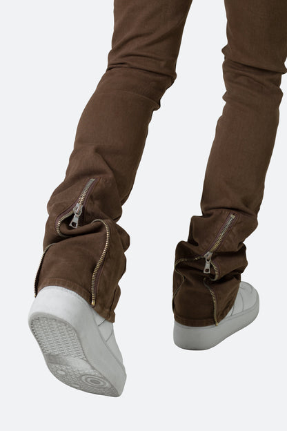X491 Convertible Skinny Denim - Brown