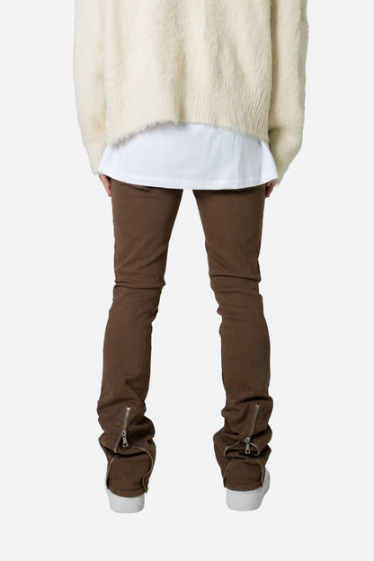 X491 Convertible Skinny Denim - Brown