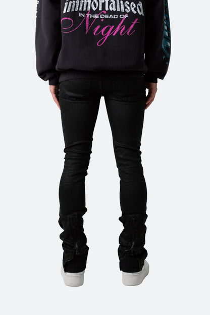 X491 Convertible Skinny Denim - Waxed Black