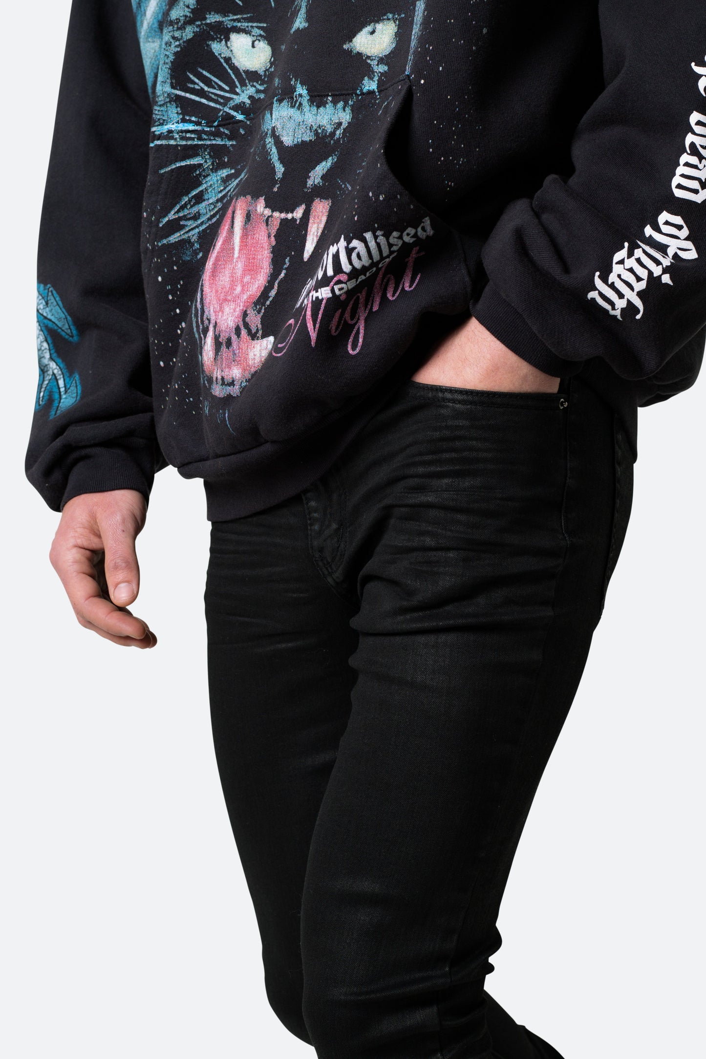X491 Convertible Skinny Denim - Waxed Black