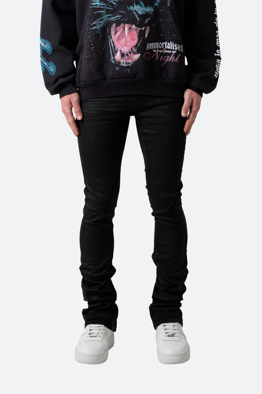 X491 Convertible Skinny Denim - Waxed Black