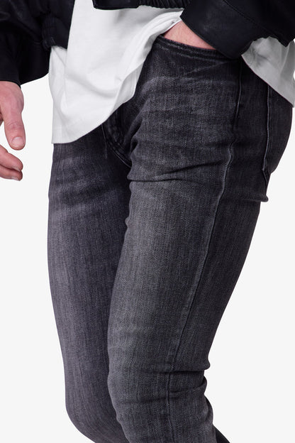 X514 Skinny Stacked Denim - Washed Black