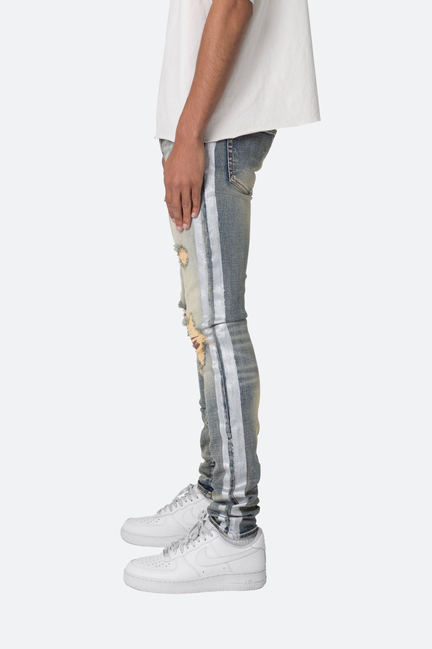 X560 Skinny Glitter Denim - Blue