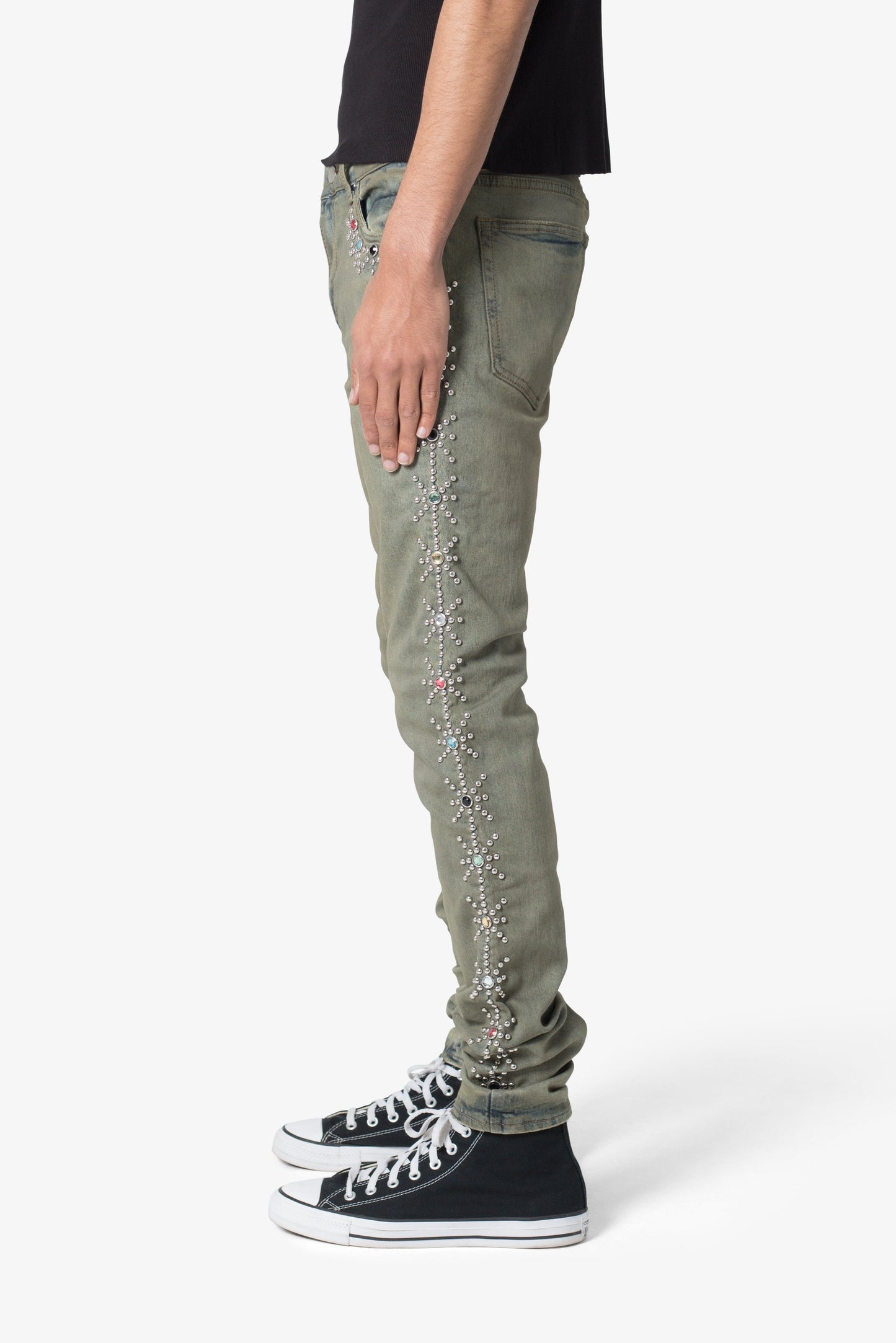 X620 Studded Skinny Denim - Blue