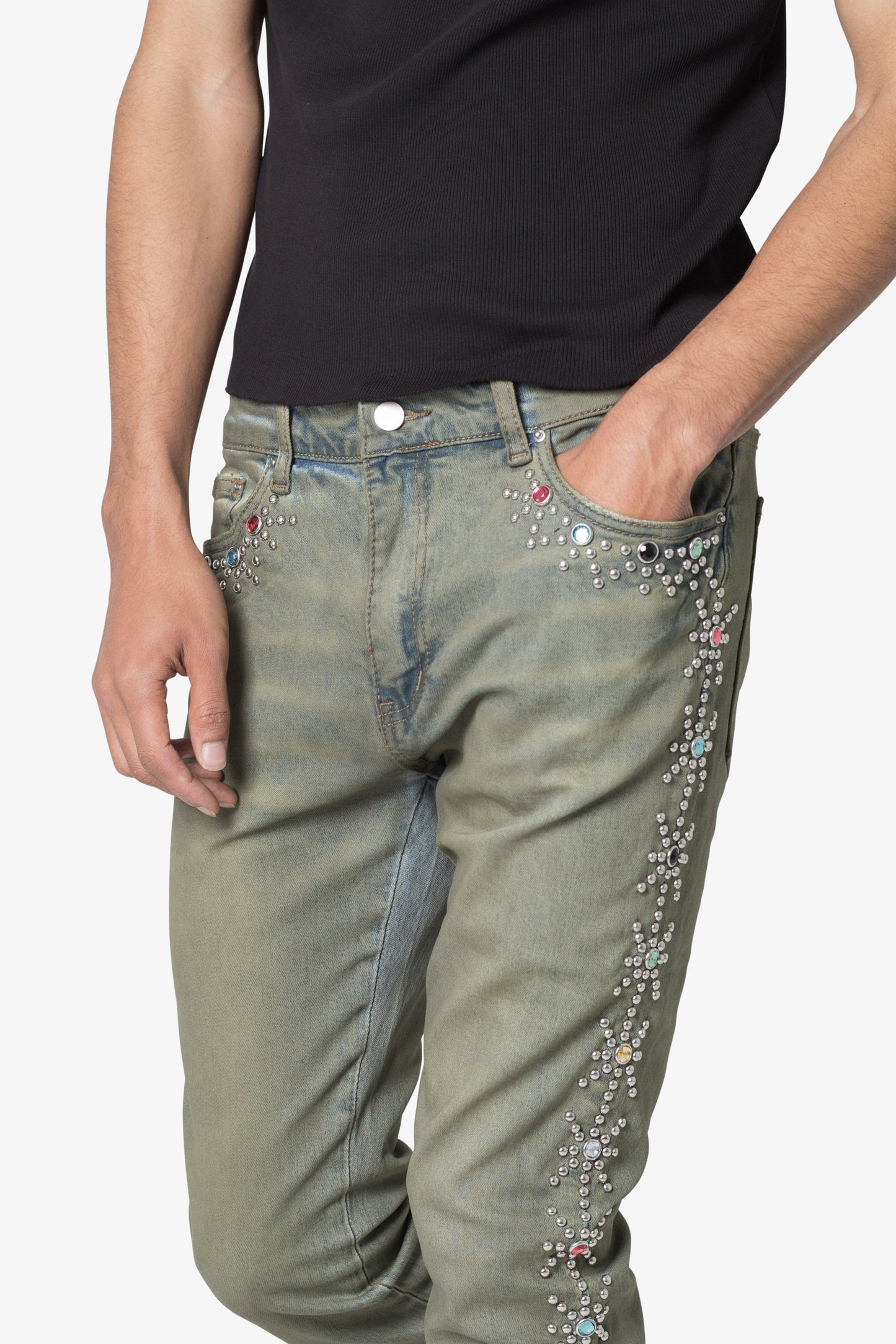 X620 Studded Skinny Denim - Blue
