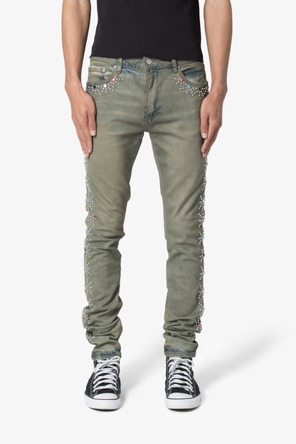 X620 Studded Skinny Denim - Blue