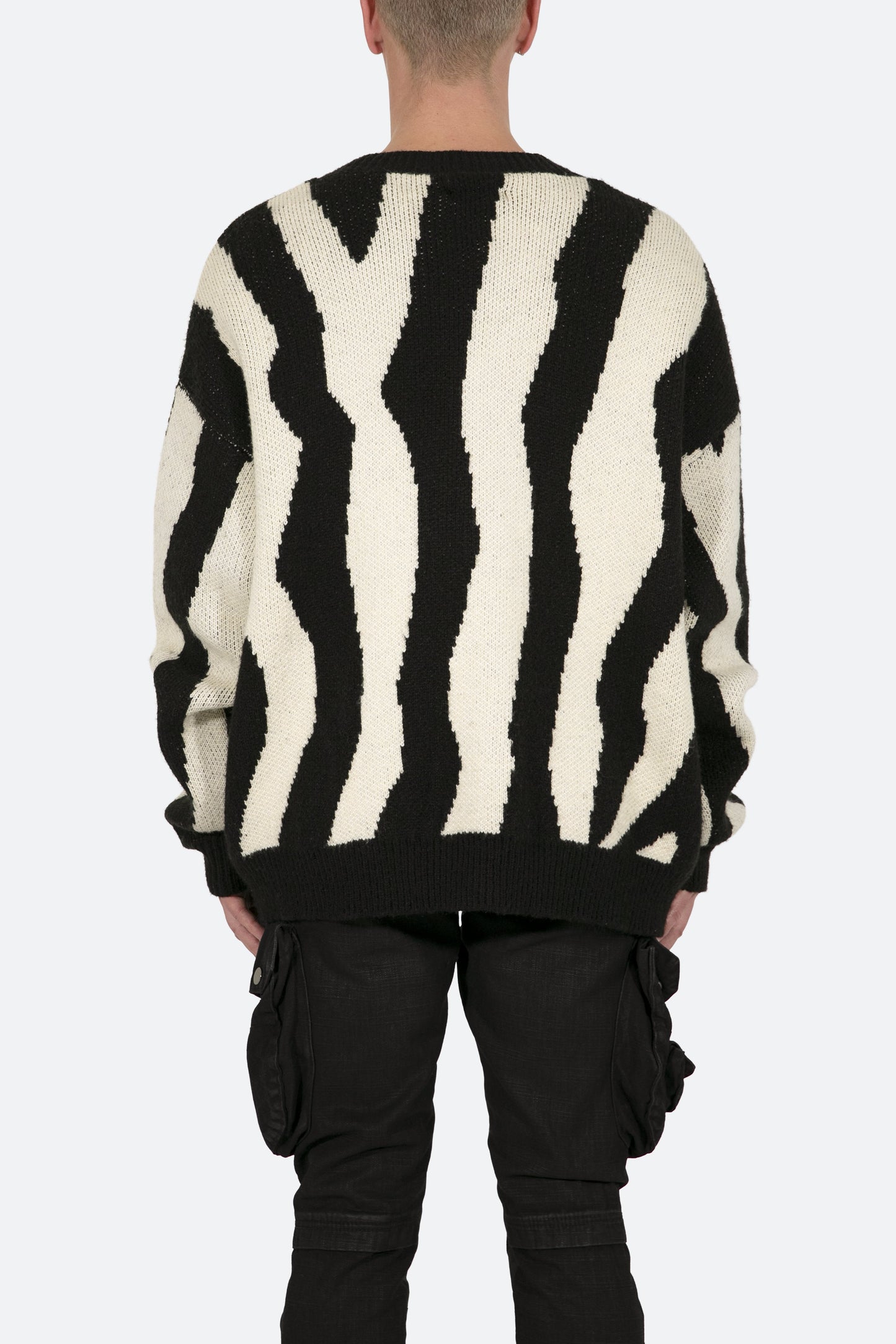 Zebra Cardigan - Black/Natural