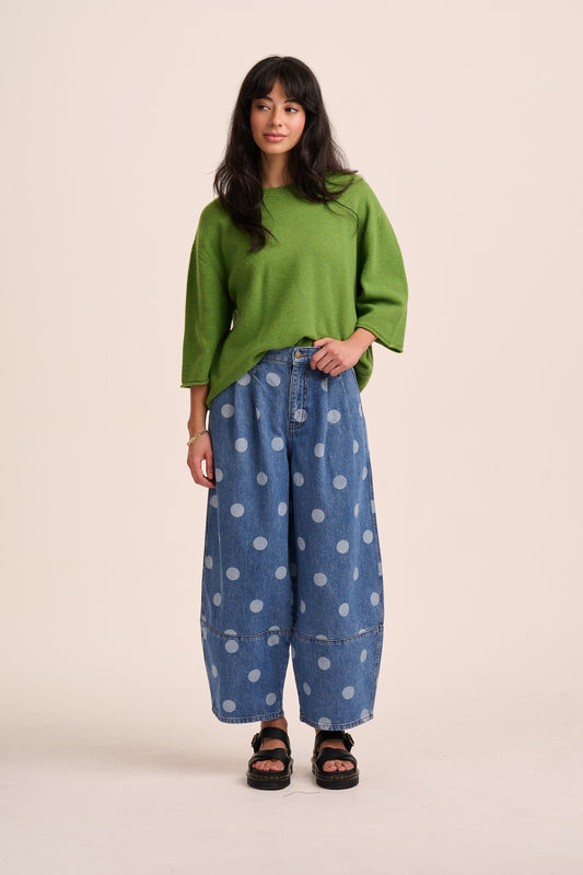 Ava Pleated Dot Jeans