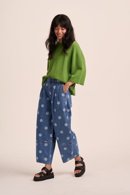 Ava Pleated Dot Jeans