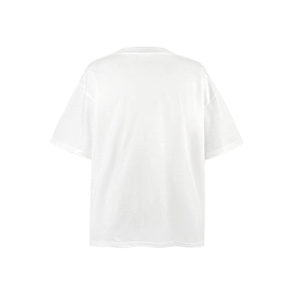 American vintage street T-shirt pure cotton retro men's and women's summer loose half sleeves