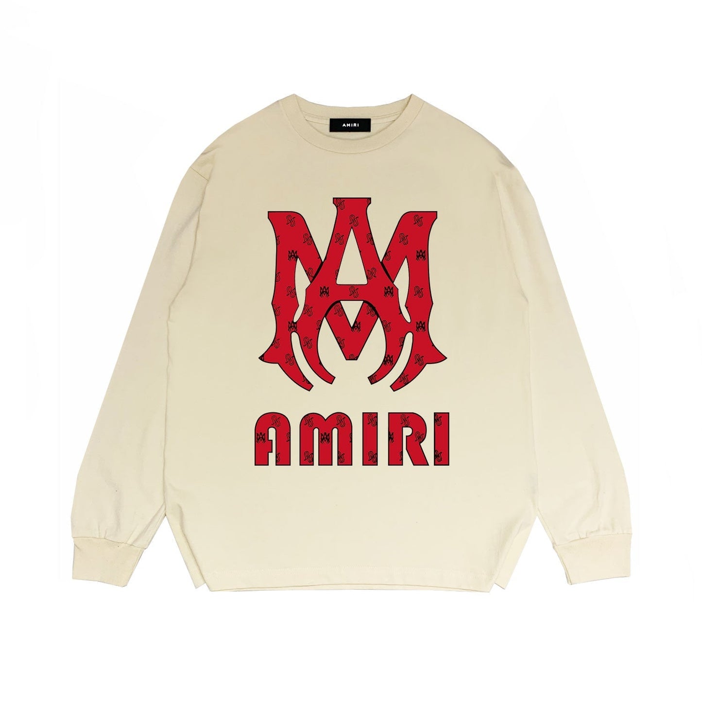 Amiri Long Sleeved Shirt Printed Trendy Pure Cotton