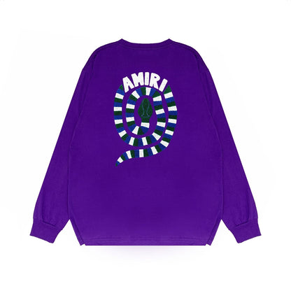 Amiri Long Sleeved Shirt Printed Trendy Pure Cotton