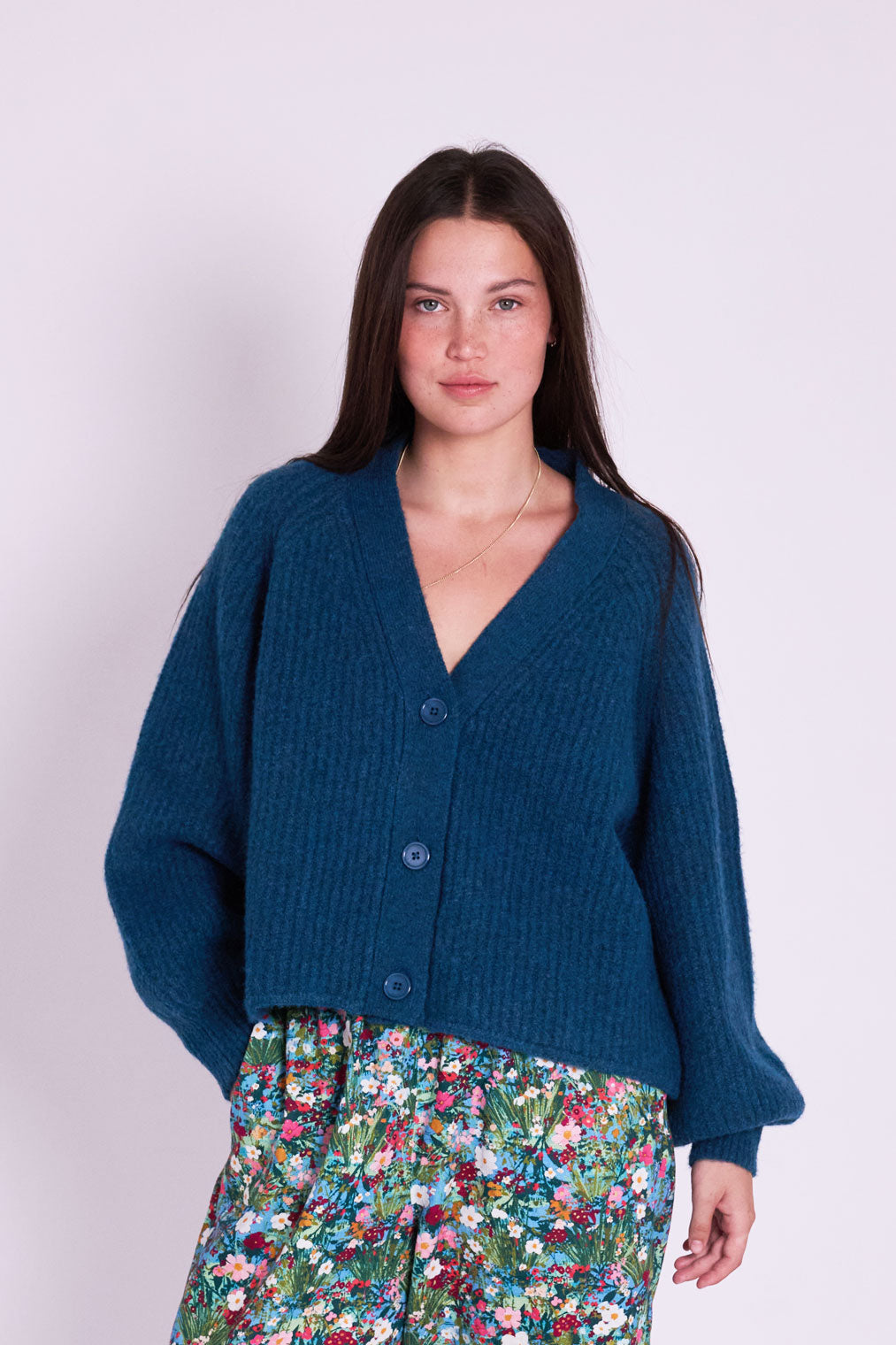 Mabel Cardigan - Petrol