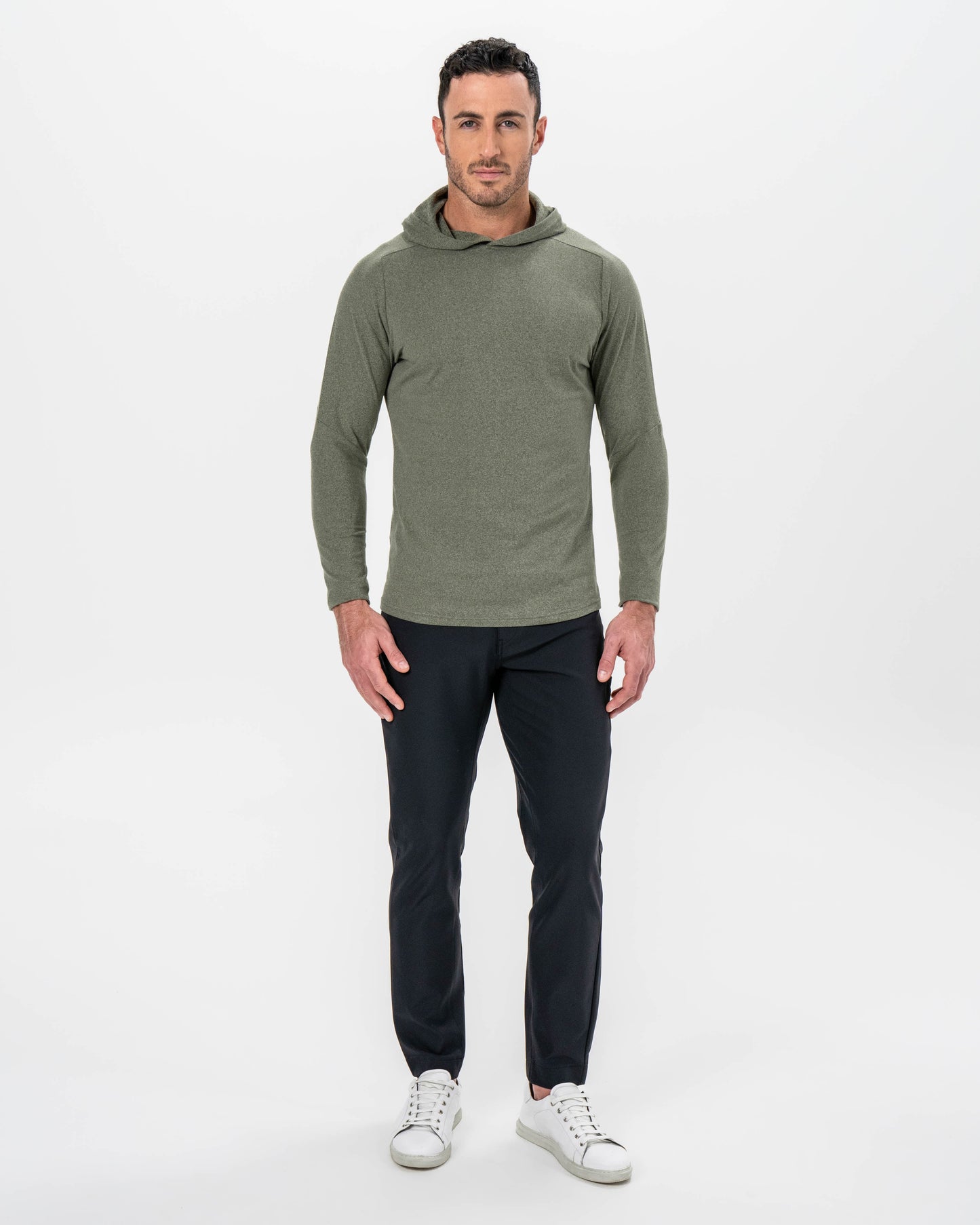 Brushed Hoodie - Heathered Olive