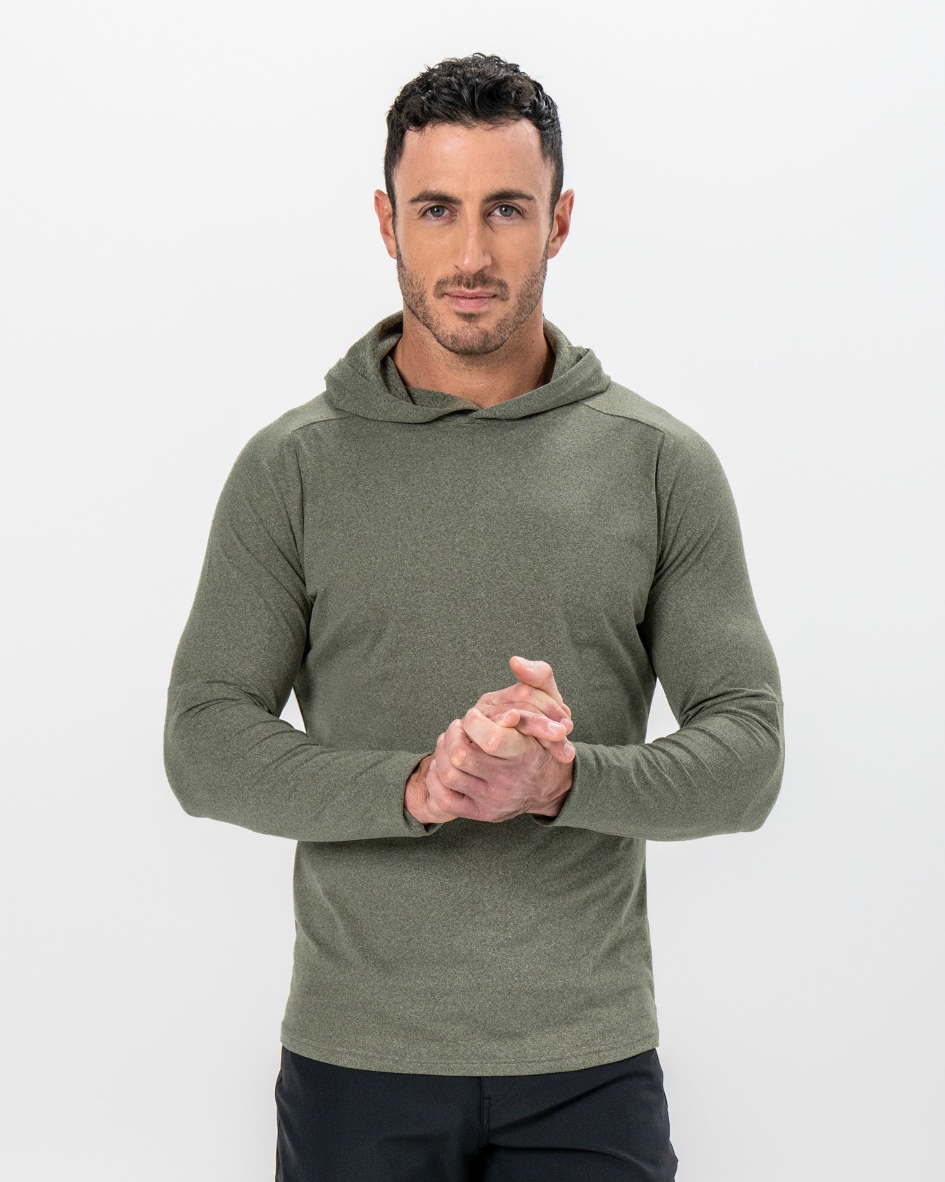 Brushed Hoodie - Heathered Olive