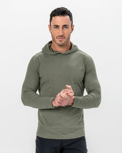 Brushed Hoodie - Heathered Olive