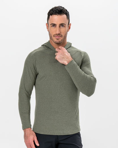 Brushed Hoodie - Heathered Olive