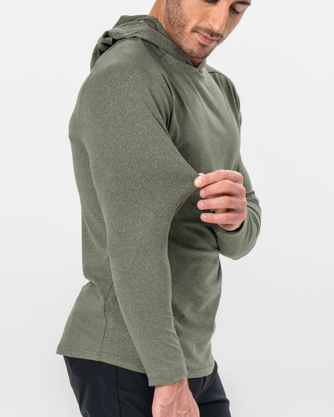 Brushed Hoodie - Heathered Olive