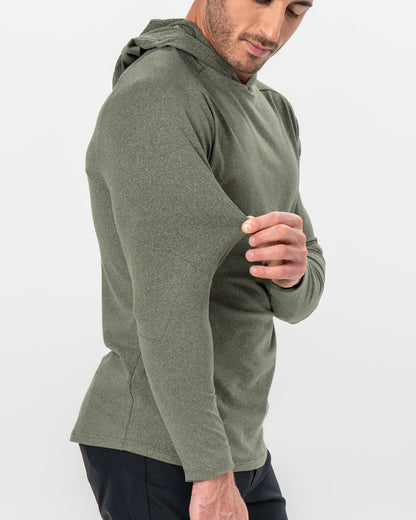 Brushed Hoodie - Heathered Olive