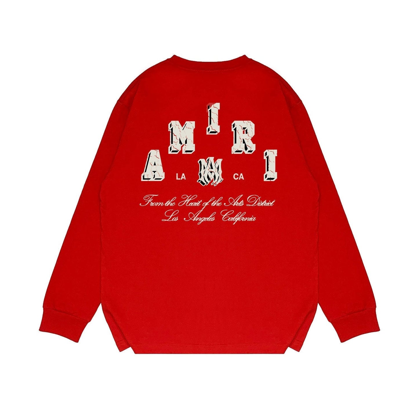 Amiri Long Sleeved Shirt Printed Trendy Pure Cotton